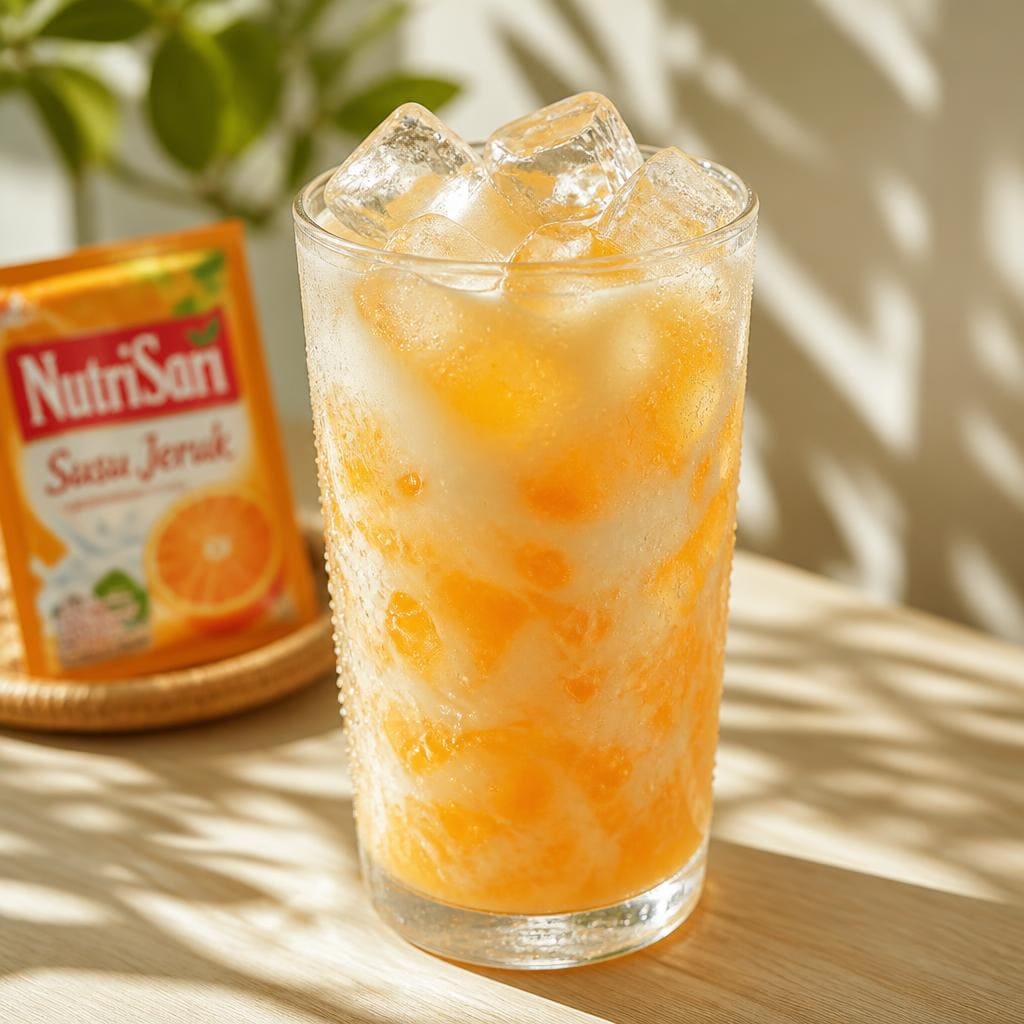Es Nutrisari Susu Jeruk Warkop 3D